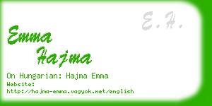 emma hajma business card